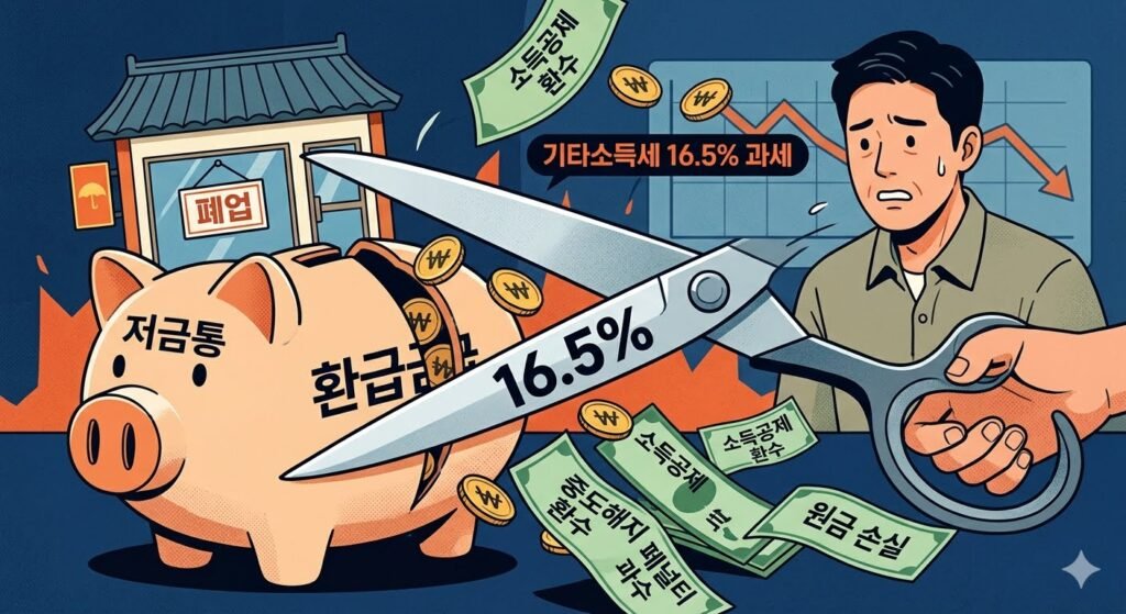 노란우산공제 중도해지 시 16.5% 환수