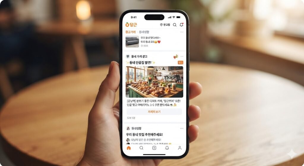 당근마켓 비즈프로필 광고 화면