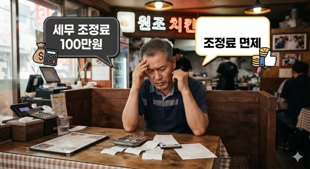 세무사 기장 - 조정료 면제로 고민 중