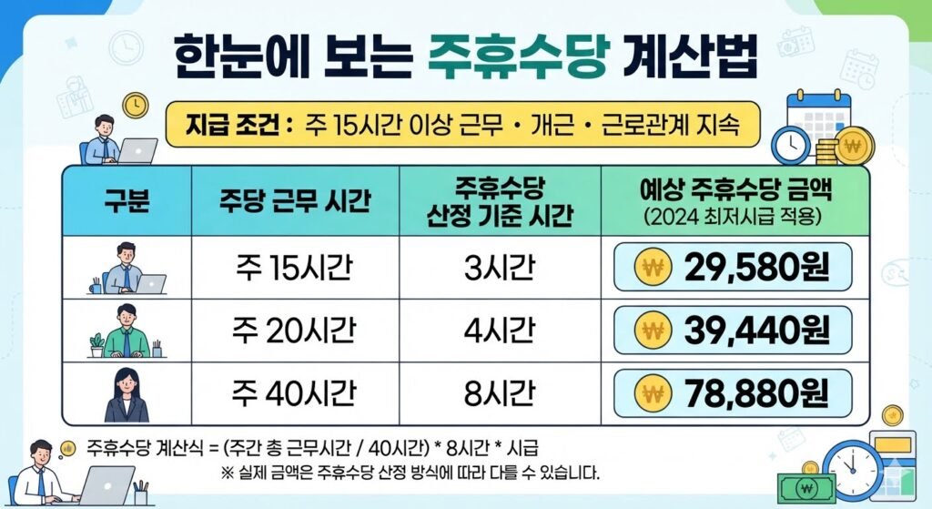 2026년 주휴수당 계산법