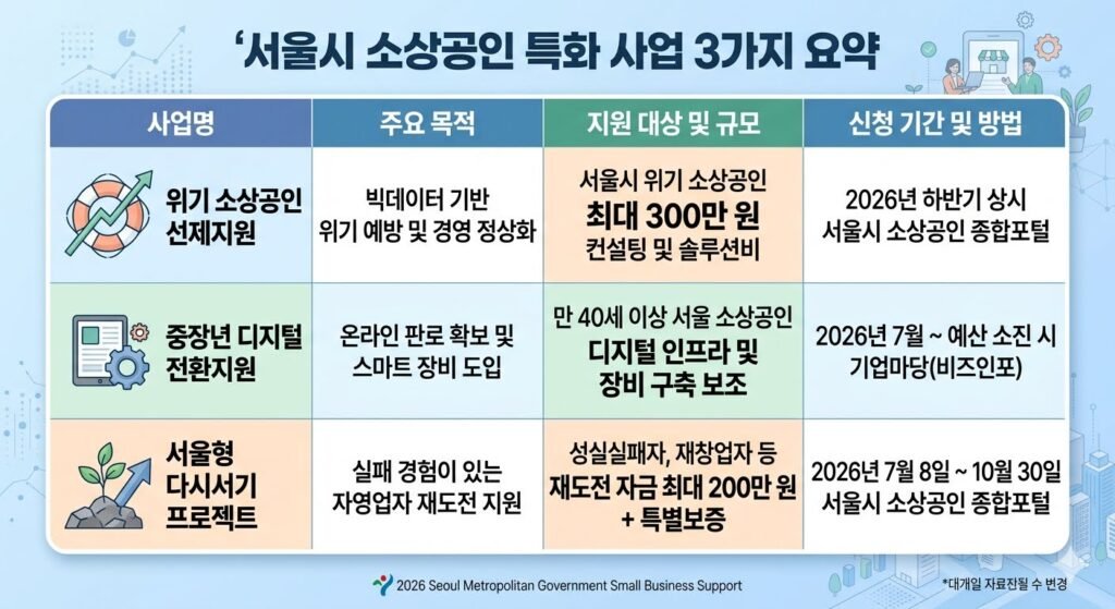 서울시 소상공인 지원사업