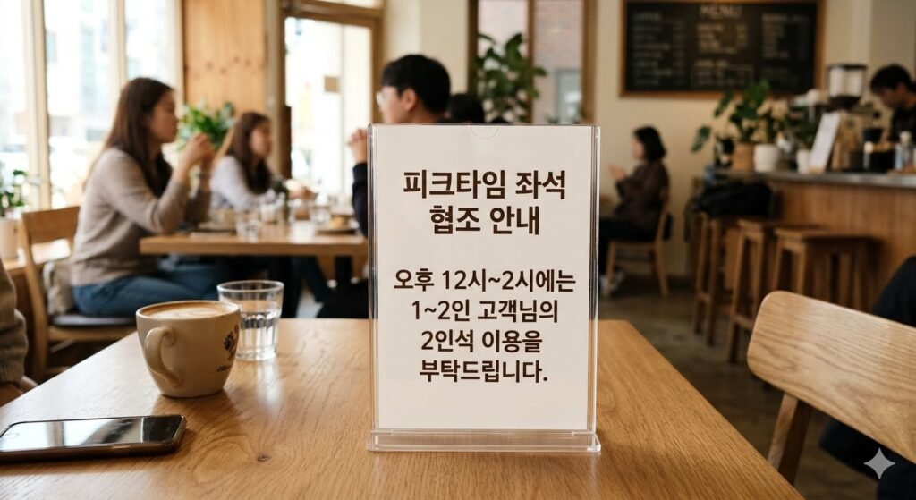 좌석 회전율 - 카페